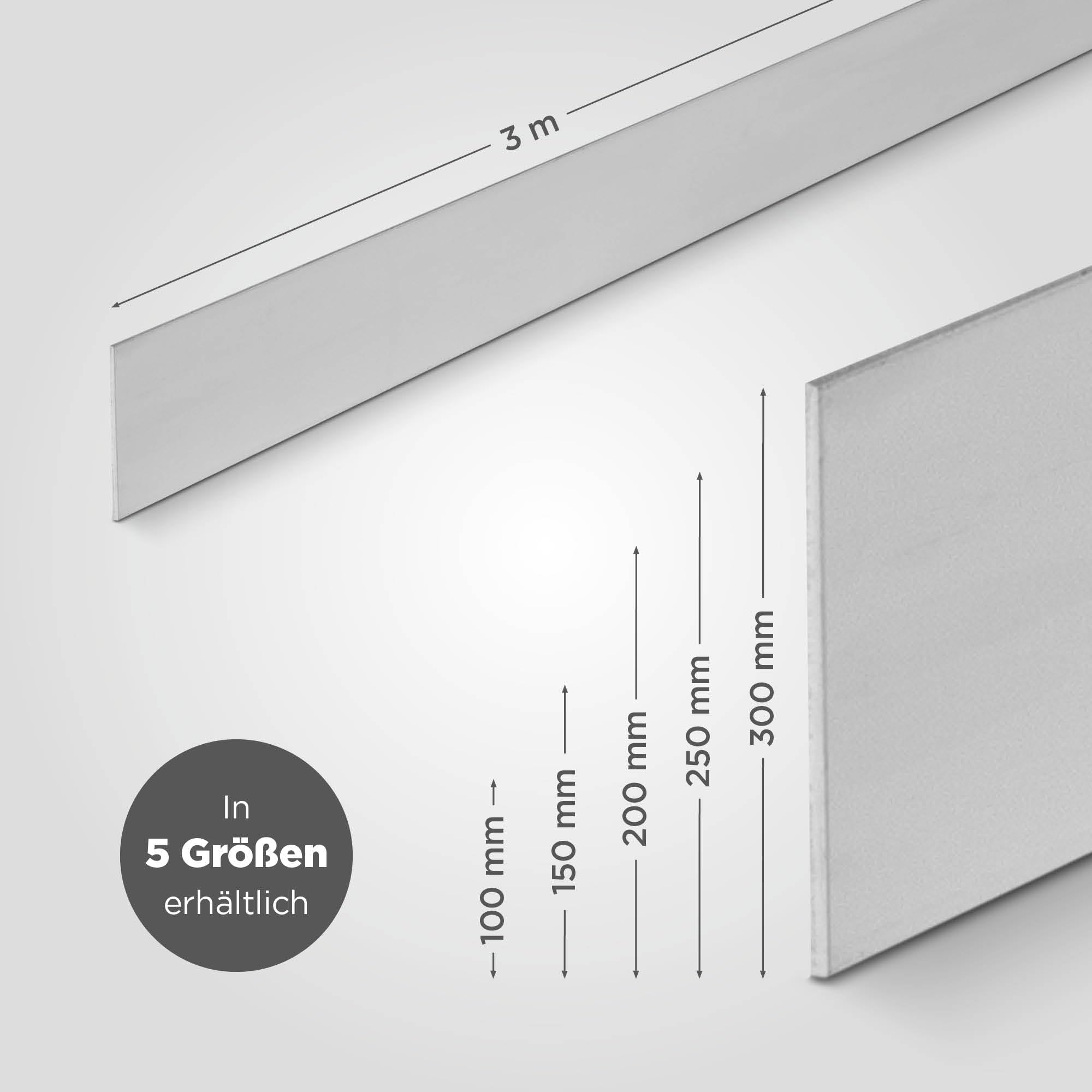 blizz-z terraflex Steel Weg- und Beeteinfassung Edelstahl | Länge | V2A, rostfrei | Höhe : 10 cm, Stärke 3 mm, 1 Stück | Rasenkantenband, Beeteinfassung, biegbar, formbar | Made in Germany
