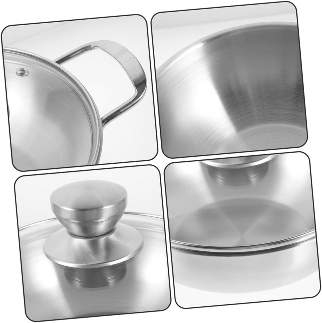1Set Household Double Handle Stainless Steel Cooking Wok Portable Outdoor Fry Pan for Camping and Picnics Durable Heat Resistant Kitchen Essential with Insulated Handles