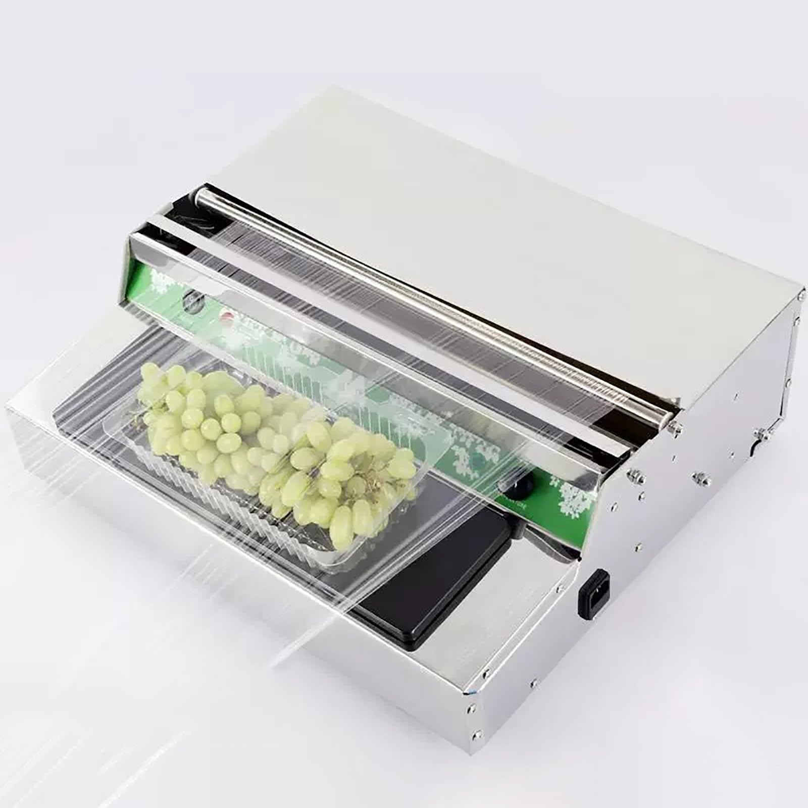 Máquina Selladora de Film Térmico, Máquina Empacadora Manual de Film Estirable con Placa Calefactora Integrada, Ideal para Envasar Frutas y Alimentos en Supermercados, Fruterías y Hoteles
