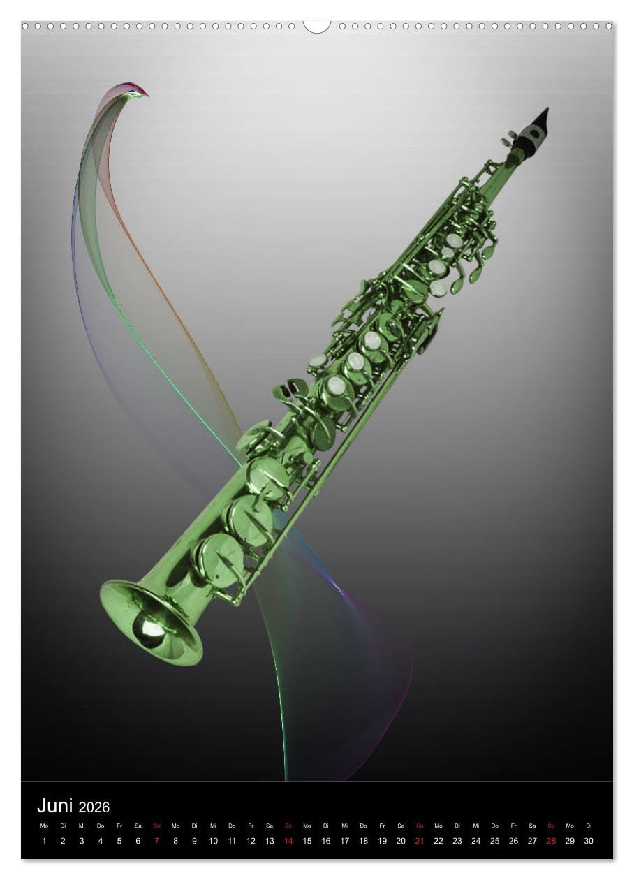Musik Blasinstrumente (hochwertiger Premium Wandkalender 2026 DIN A2 hoch), Kunstdruck in Hochglanz: Noten, Instrumente, Musik begeistern und bereichern unsere Seelen. (CALVENDO Hobbys)