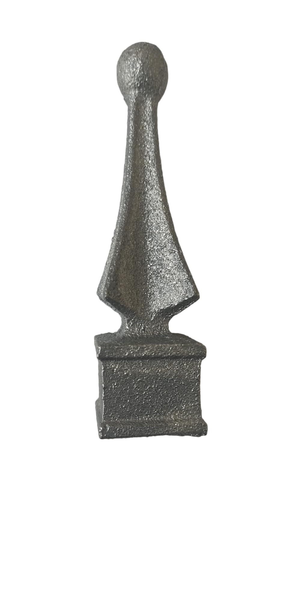 Cast Iron Fence Finials, Multiple Decorative Styles &amp; Sizes, 1/2" to 1" Inch Square and Round Spears, Fleur de Lis Design (3/4" Quad Top SQ, 10)