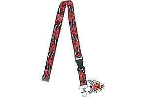 Bioworld Stranger Things Hellfire Club Lanyard with Breakaway Metal Charm and ID Sleeve