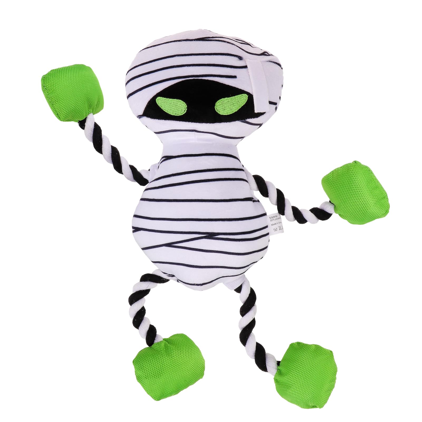 EXPAWLORER Halloween Dog Toy, Mummy Zombie Squeaky Dog Toys Interactive with Crinkle Paper