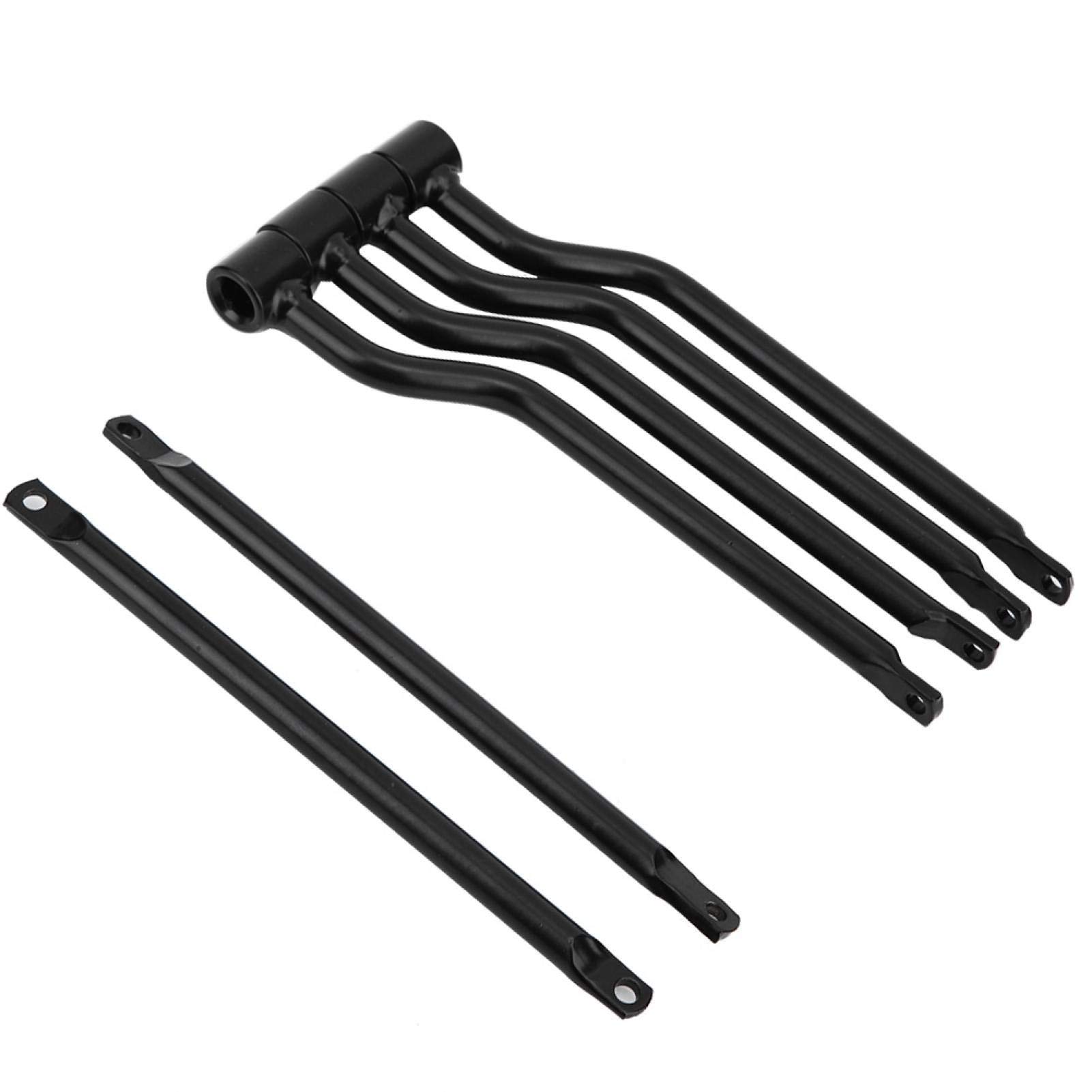 aqxreight - Supporto laterale per borsa da sella, staffa per barra di supporto laterale per borsa da moto in acciaio inossidabile (nero)