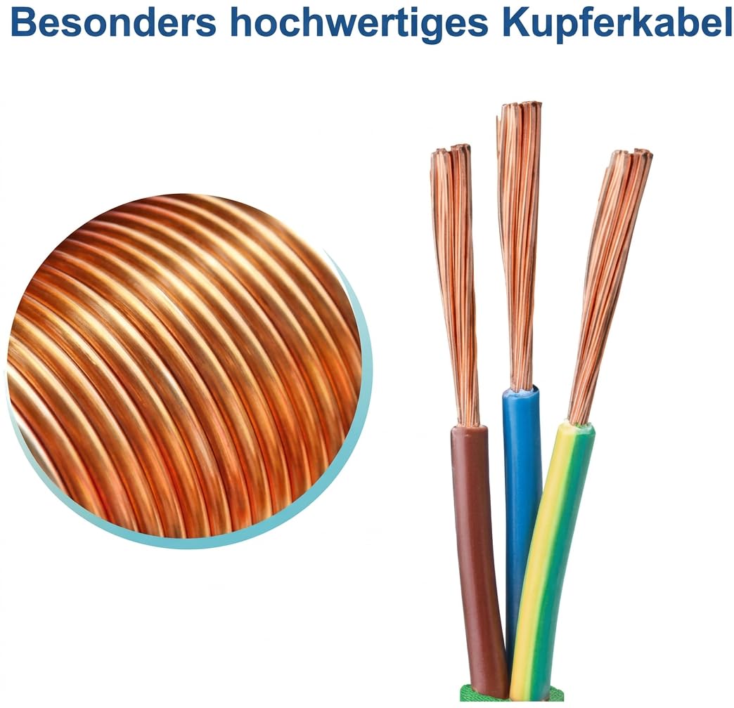 O&W Security 2er Set Verlängerungskabel Schuko 2x20 m – IP44 Innen/Außen, bis 3500 W, 2x1,5 mm², Spezialkunststoff-Ummantelung, grün, für Garten & Werkstatt
