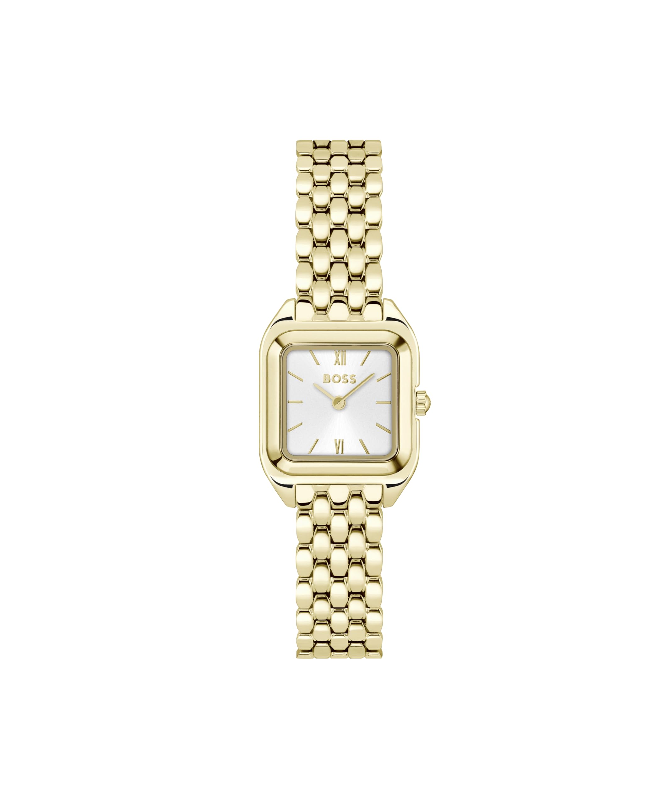 Boss Ladies Mae Petite Soft Square Ip Bracelet Watch - Light Gold