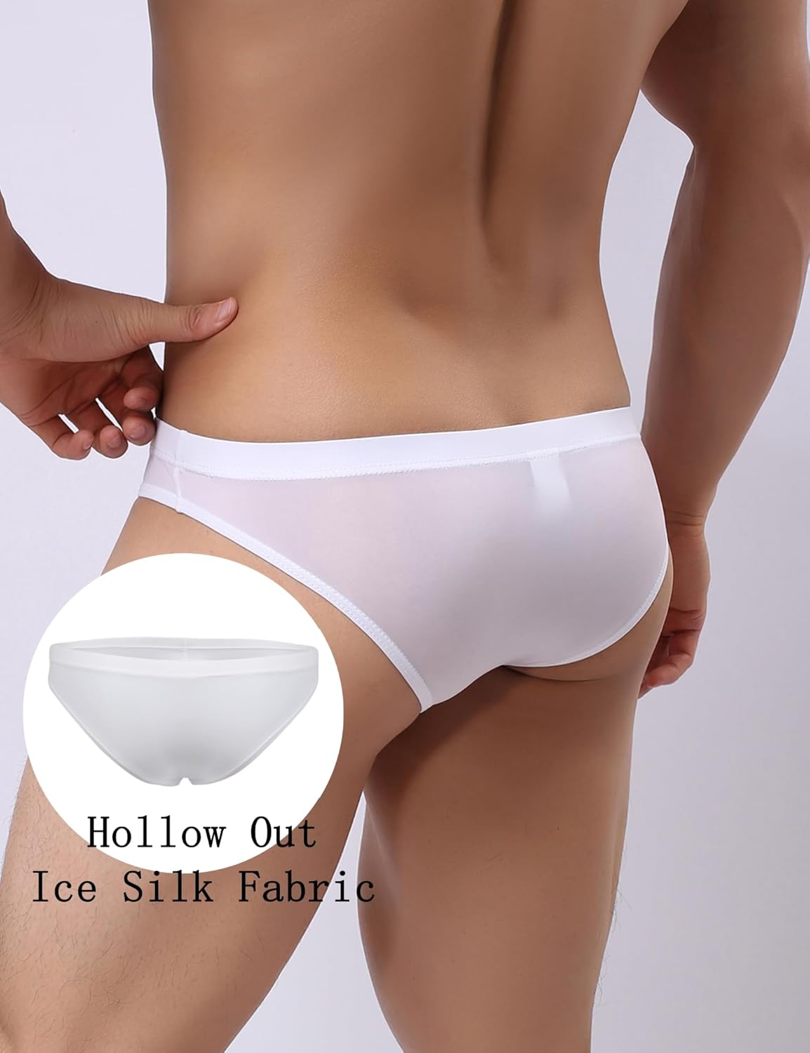 Men's Thong Underwear Open Front JockStrap Hollow Pouch Trunks Soft Bulge Pouch Briefs Sexy Lingerie for Men - Image 4