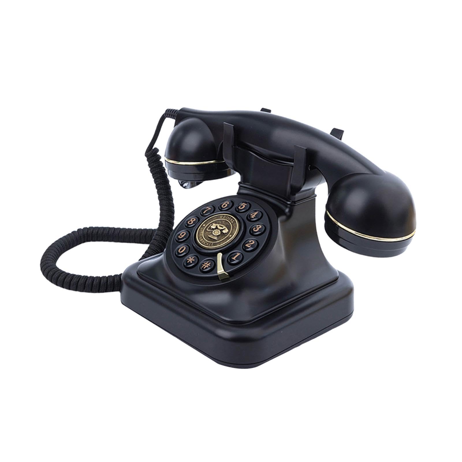Corded Retro Phone Decorative Vintage Old Phone for Bedroom Study Home Decor Black|Consumer Electronics | Corded Telephones|1 Retro Landline Telephone-image-18