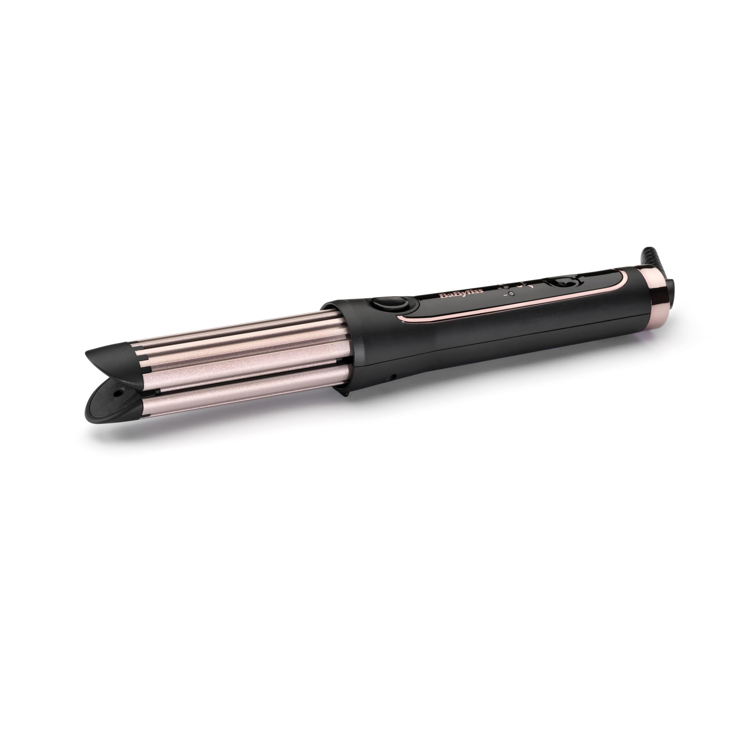 BaByliss C112E Rizador de pelo Curl Style Luxe, ondas duraderas, doble placa cerámica, 3 ajustes de temperatura, función aire frío fija el peinado