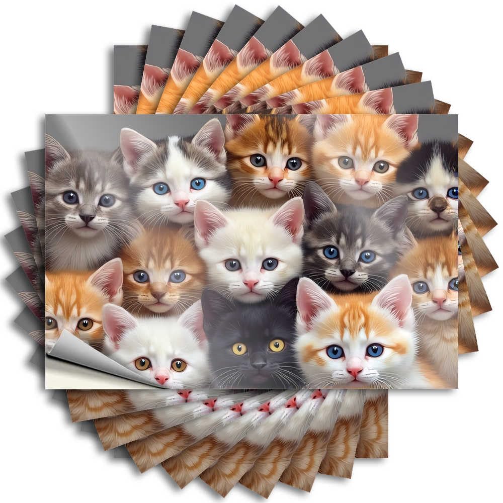 Adorable Kittens Gaze Into Your Soul Summer Teens Stuff - Tattoo Wall Removable Vinyl Decal(8X12CM)