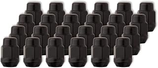 DPAccessories 24 Black 12x1.5 Closed End Bulge Acorn Lug Nuts - Cone Seat - 13/16" Hex LCB3C6HE2BK04024