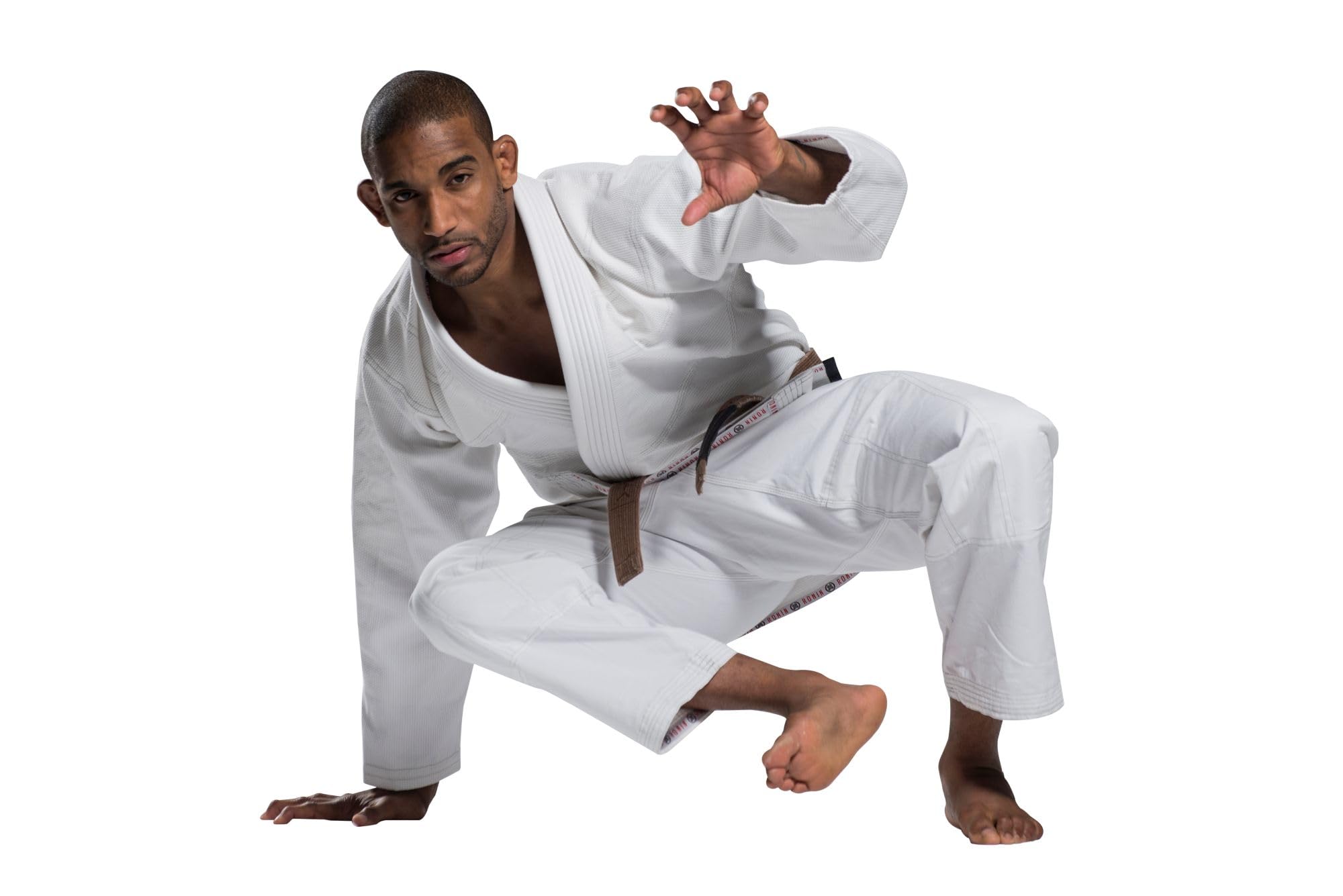 Ronin Plain BJJ Gi – Professionelle brasilianische Jiu Jitsu-Uniform – 100 % feinste, vorgeschrumpfte Baumwolle, 420 g/m², Perlengewebe