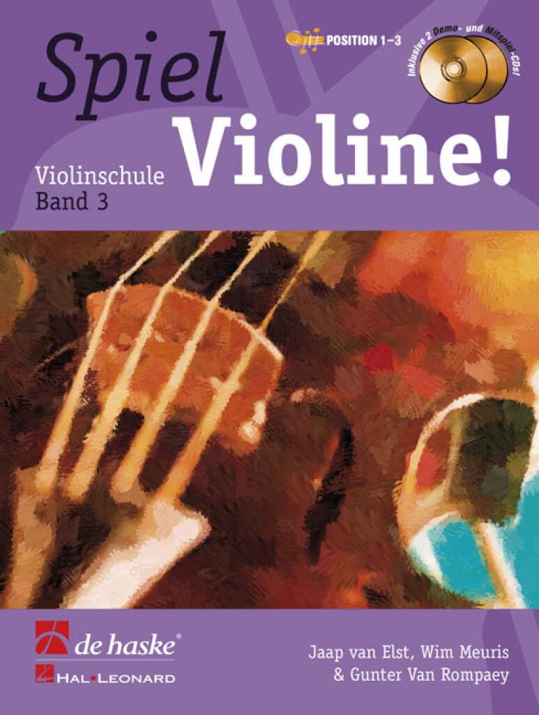 Komplettset: Spiel Violine! Band 1, Band 2 und Band 3 — Gunter Van Rompaey — De Haske + Soundman-Notenheft + 2 Musikbleistifte