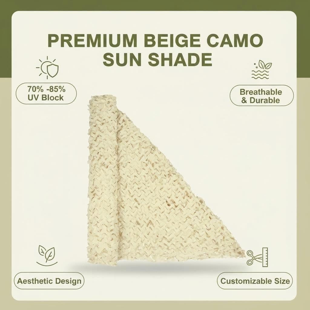Tarnnetz beige 2x2m,2x3m, 2x4m, 3x3m, 3x4m, 3x5m, 4x4m,150D/210D Oxford-Gewebe,tarnnetz sonnenschutz camouflage netz für Militärdekoration,Jagd,Camping,Outdoor-Anti-Aging-Schatten-netzabdeckung