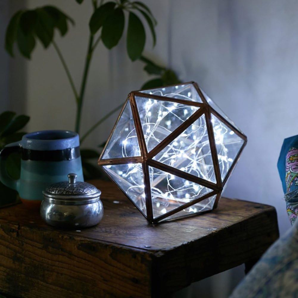 LEDストリングライト 2m 20粒LEDs 電池式 銅線ワイヤー フェアリーライト イルミネーションライト シャン パンゴールド 防水 庭、クリスマス、パーティー、雰囲気を作成しますに最適、ホワイト