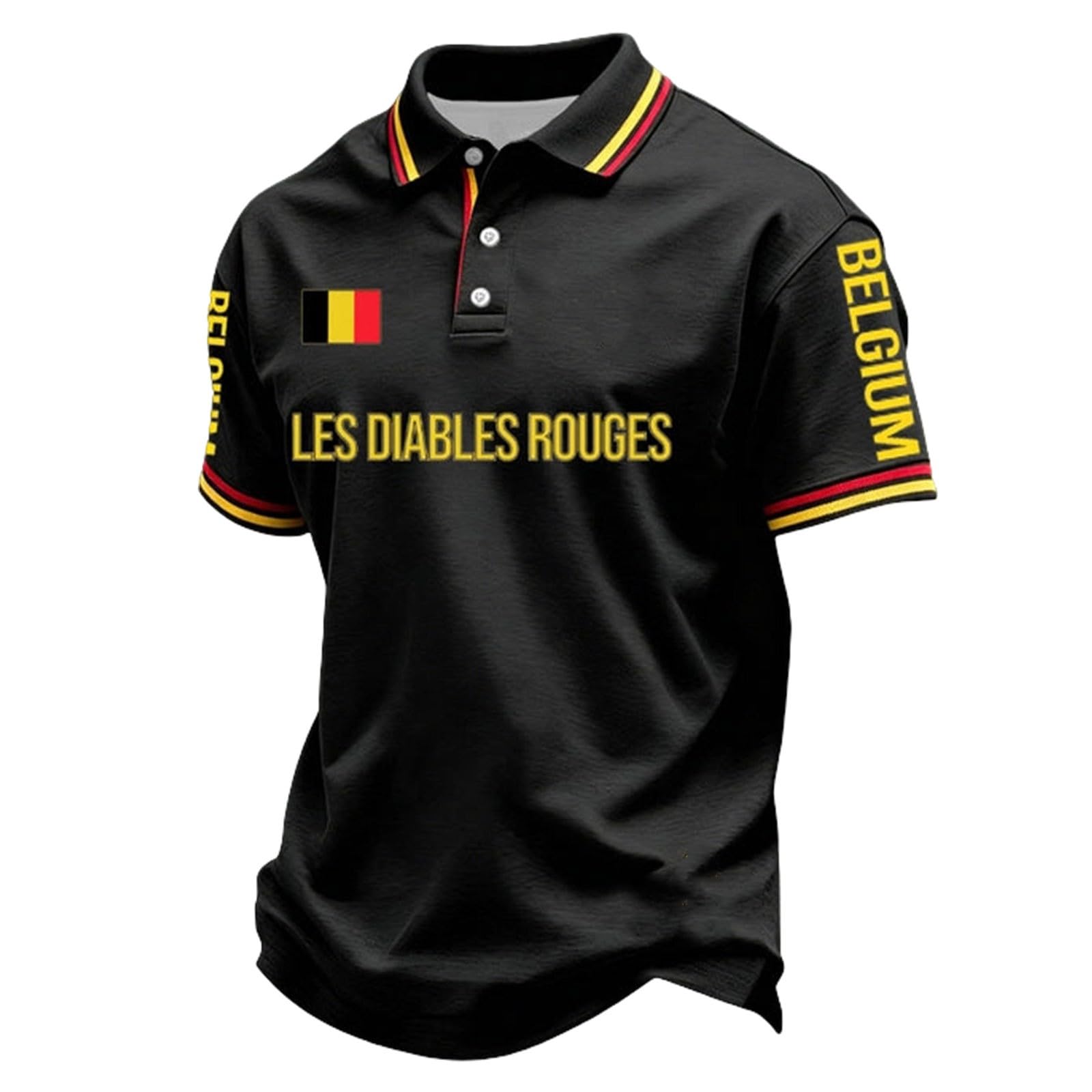 Belgium Football Jersey Men's World Cup Football Jersey Football Jersey Football T-Shirt World Cup Fan Shirt Fan Clothing Breathable Polo Shirt