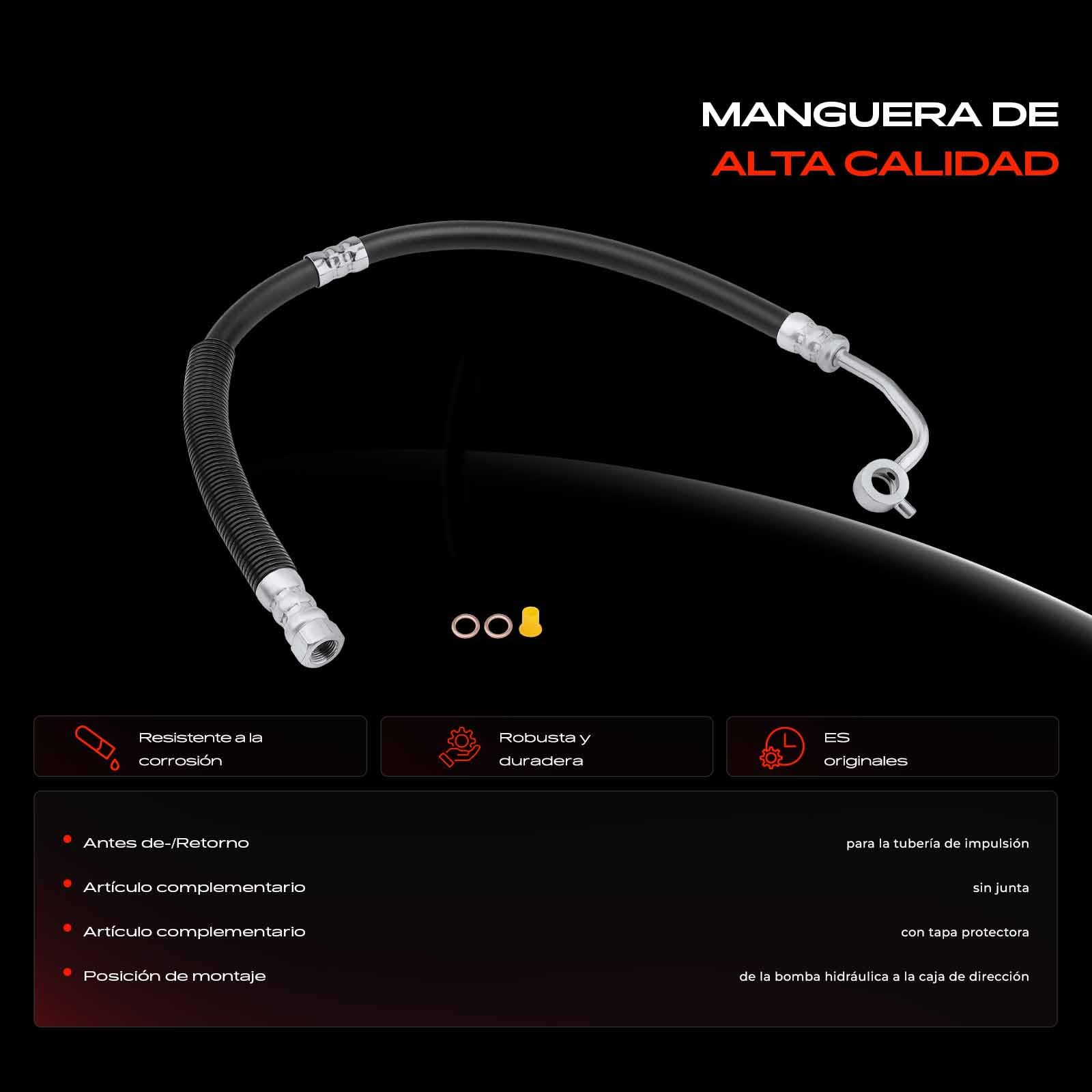 Frankberg Manguera de dirección asistida Compatible con Tucson JM 2.0L 2004-2012 Sportage JE KM 2.0L 2004-2010 Replace# 3402473,575102E000