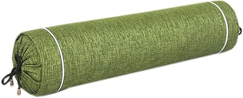 Miniatura 7 de Shiny Stone-Cervical Pillows Almohada cilíndrica larga de algodón y lino de colores sólidos para dormir, cojín lavable de 5.9 x 23.6 pulgadas (gris