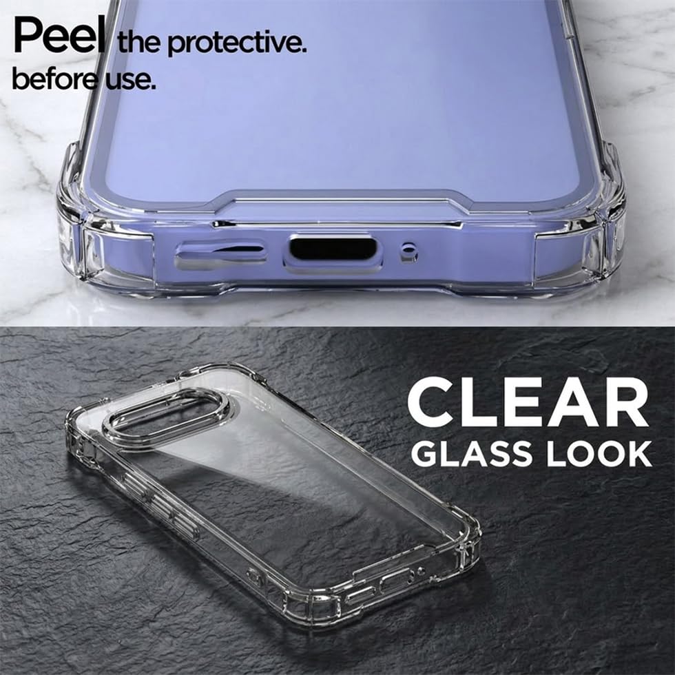 Image of Fashionury Clear Back Cover Case for Google Pixel 10a | Anti-Yellow Acrylic Hard Back + Soft TPU Bumper | Shockproof 360 Protection | Slim Transparent Bumper Case (Clear)