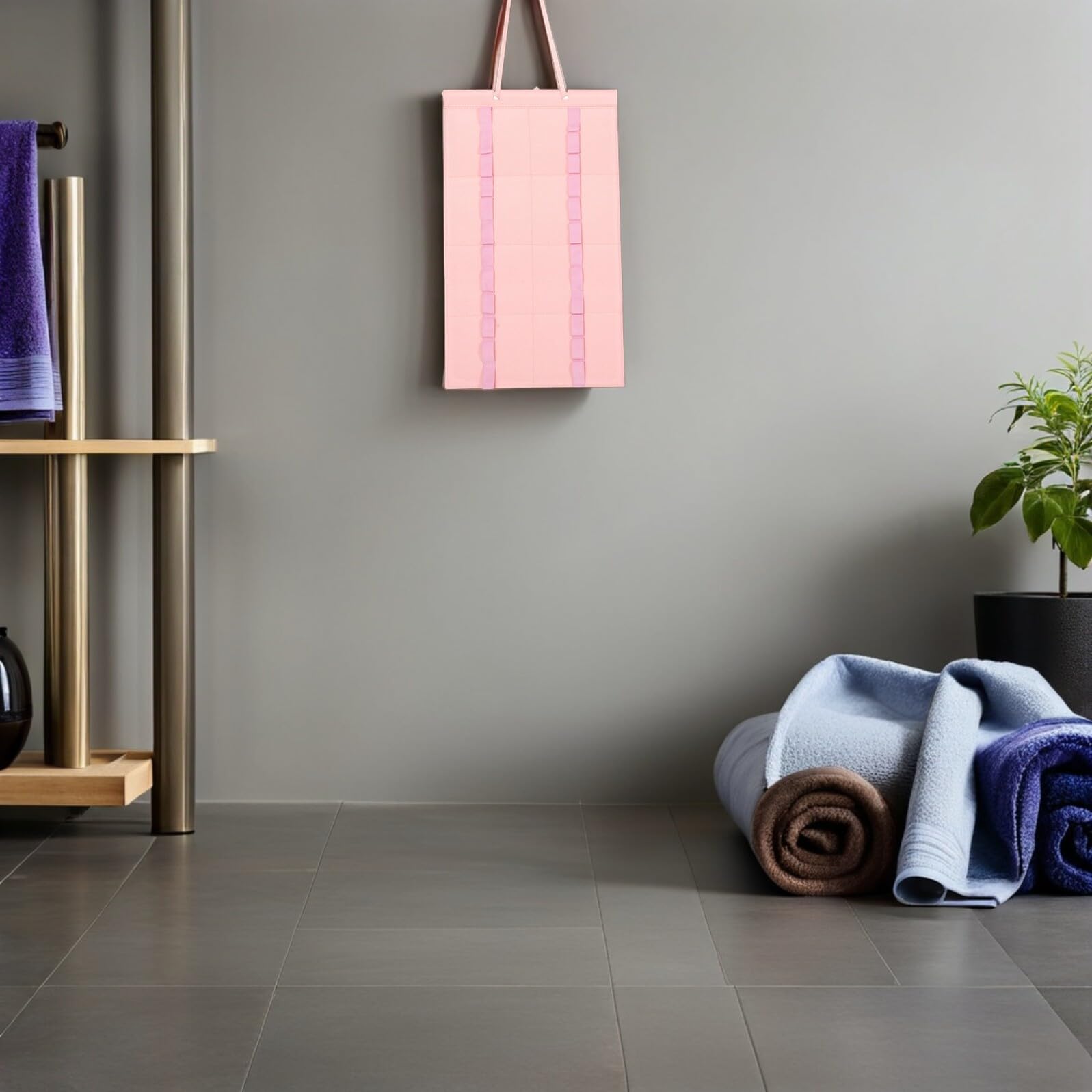 2 Pezzi Espositore Cinture Arti Marziali da Parete Nero e Rosa Organizer Karate e Taekwondo per Cinture Supporto Facile da Installare per Casa e Palestra
