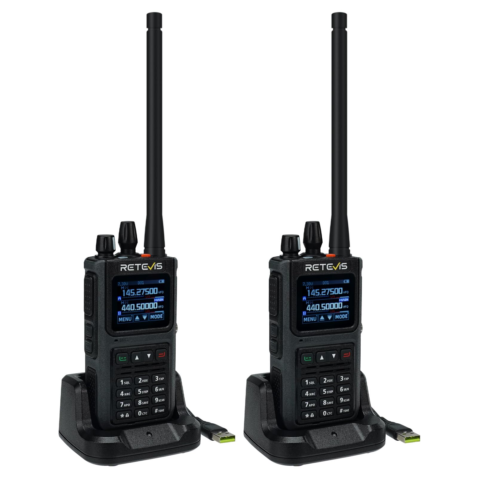 Retevis C1 Walkie Talkies for Adults Ham Radio Transceiver, Walkie Talkie Long Range Group Call, 1800mAh,Ip67 Waterproof
