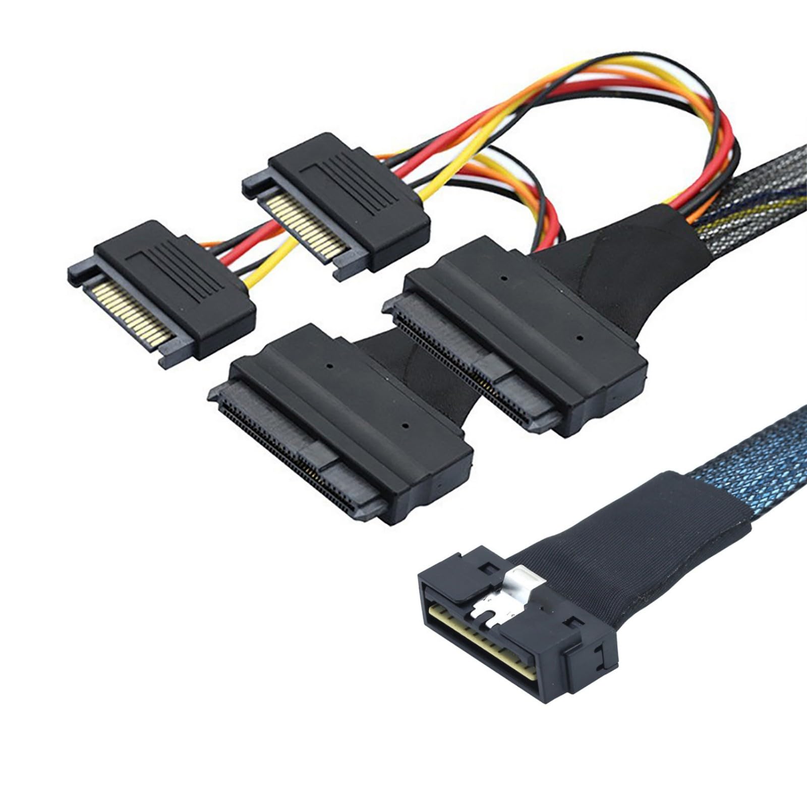 Cable flexible NVME PCIe HDDs SFF 8654 8I a 2 adaptadores SFF 8639 para adaptador de cable de transmisión de datos
