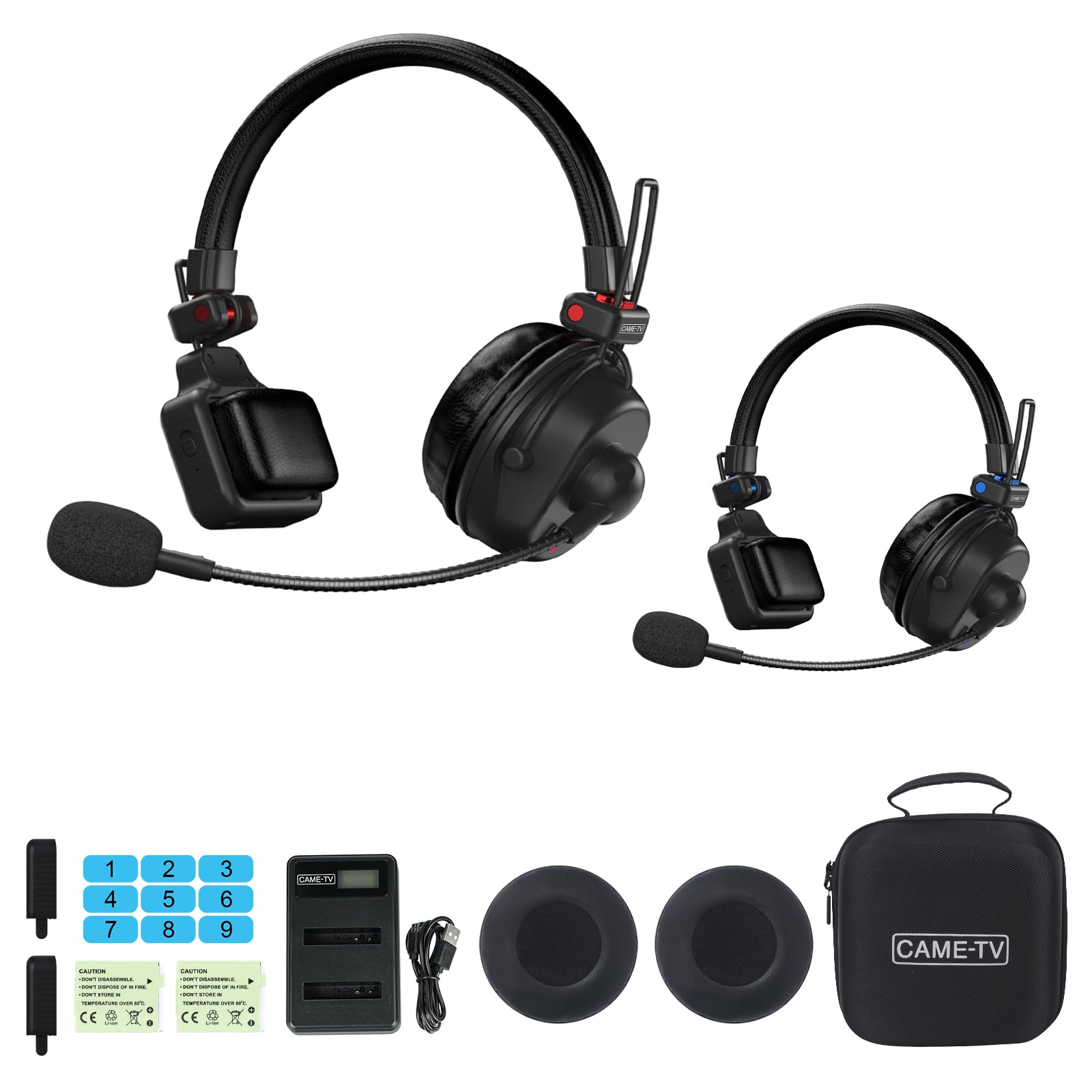 cametv Waero-PRO 1.9GHz Wireless Intercom Headset System Noise Cancellation A/B Group 170…