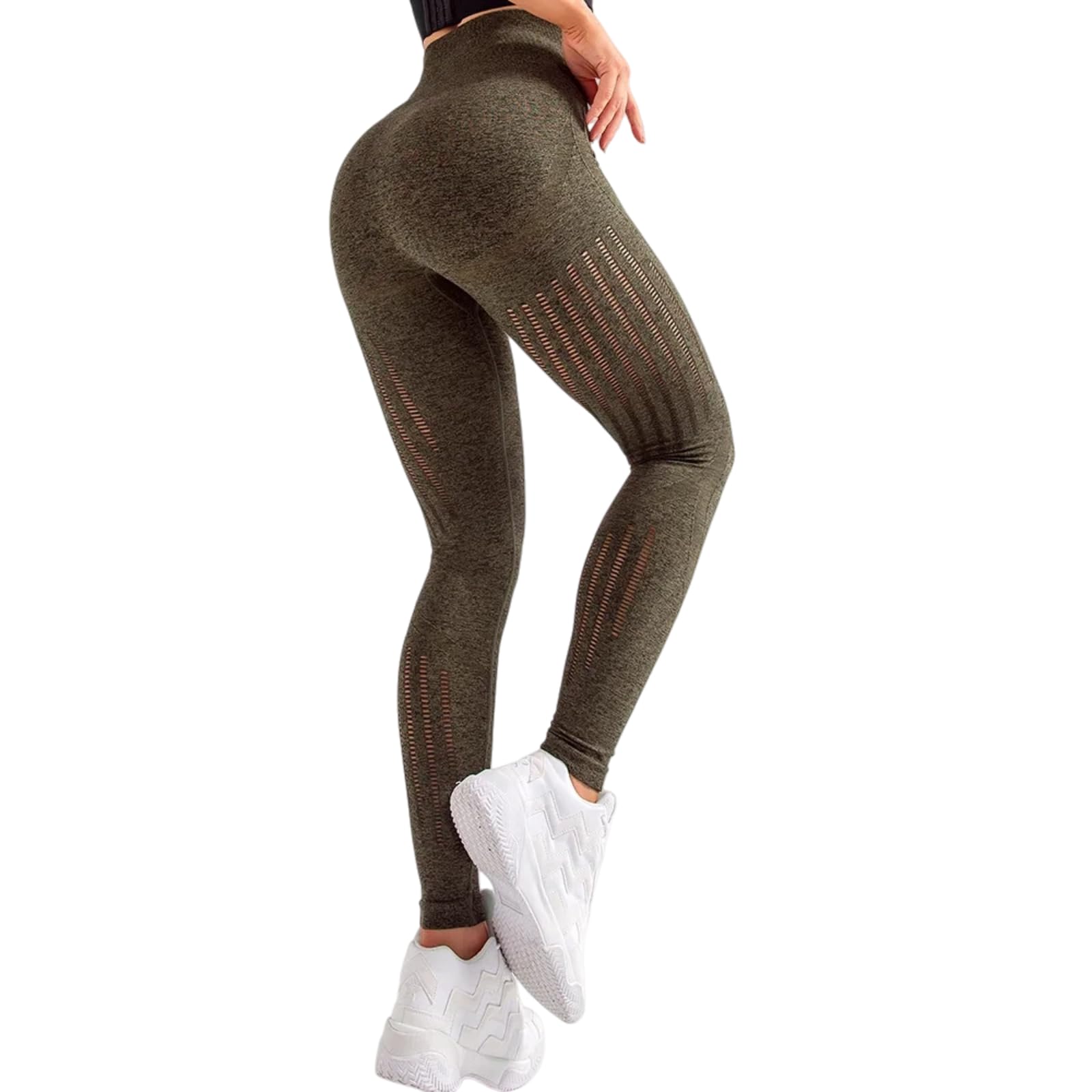 Damen Yogahosen Gesäß anheben Sport Nahtlos eng geschnitten, hoch taillierte elastische Fitness-Sporthosen Laufsporthosen