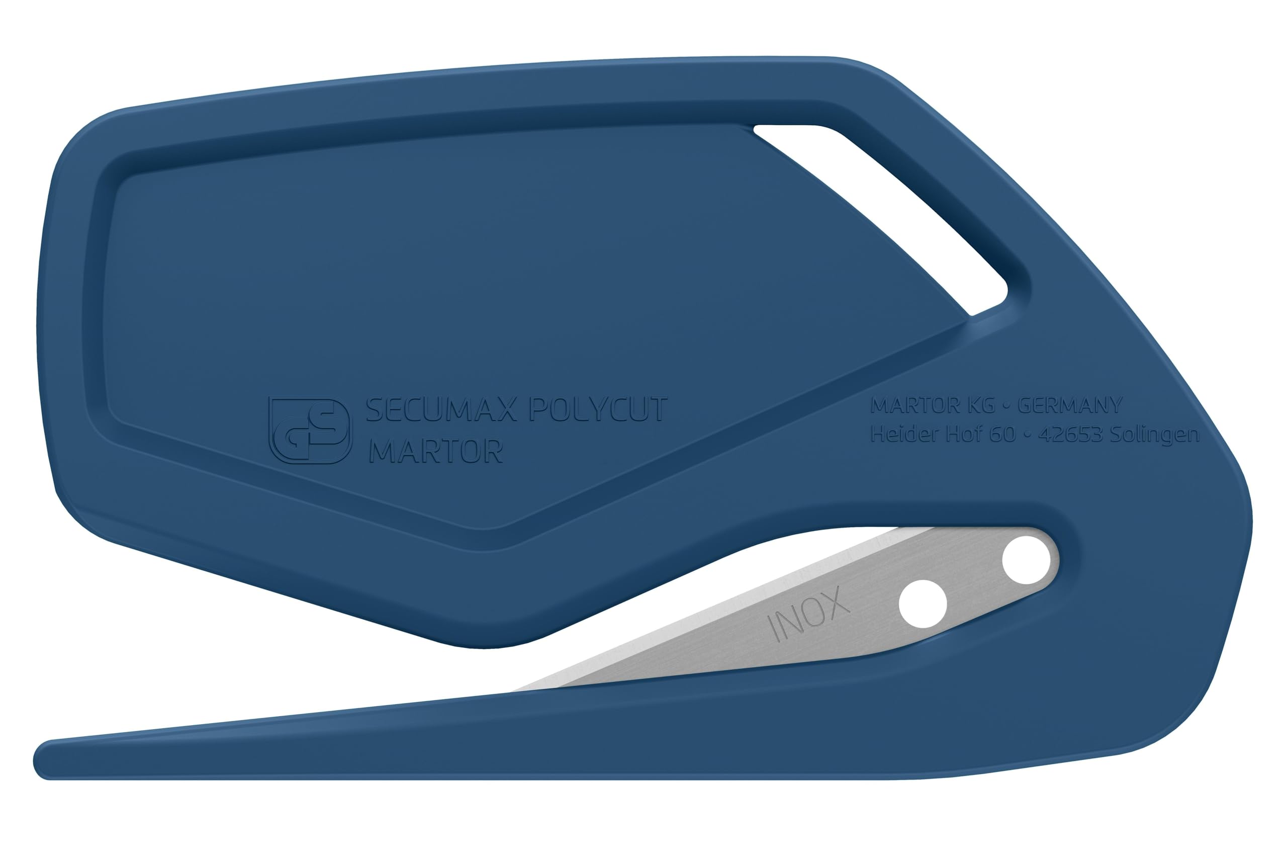 MARTOR Safety Knife, Hidden Blade, SECUMAX POLYCUT, Detectable Metal (MDP), Professional Cutter, Lightweight, Plastic, Right and Left Handed (10 Pieces)