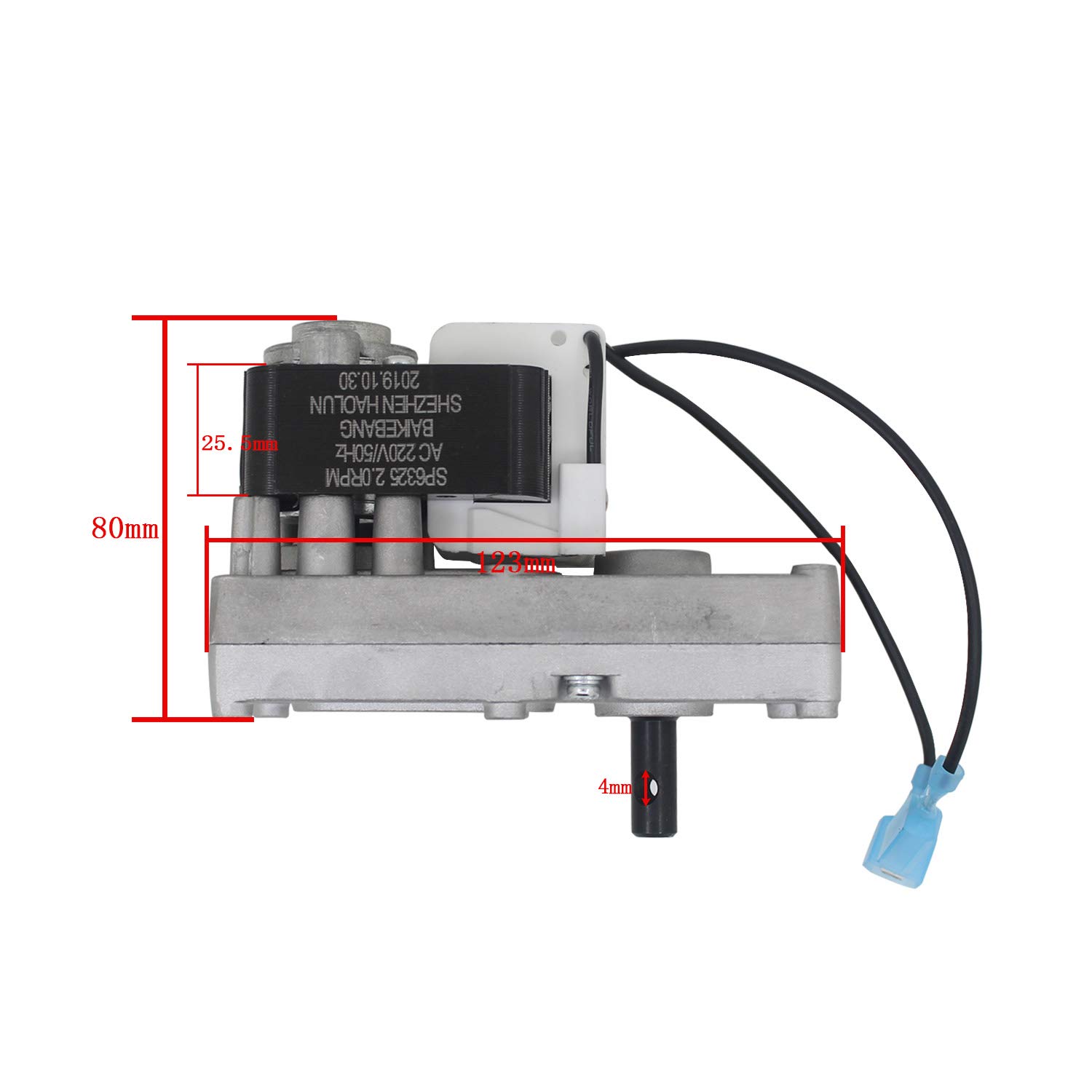 Motor sinfin pellets motorreductor 220v 2 rpm 3 rpm motor estufa pellets motorreductor pellet para sinfin estufa biomasa (3 RPM)