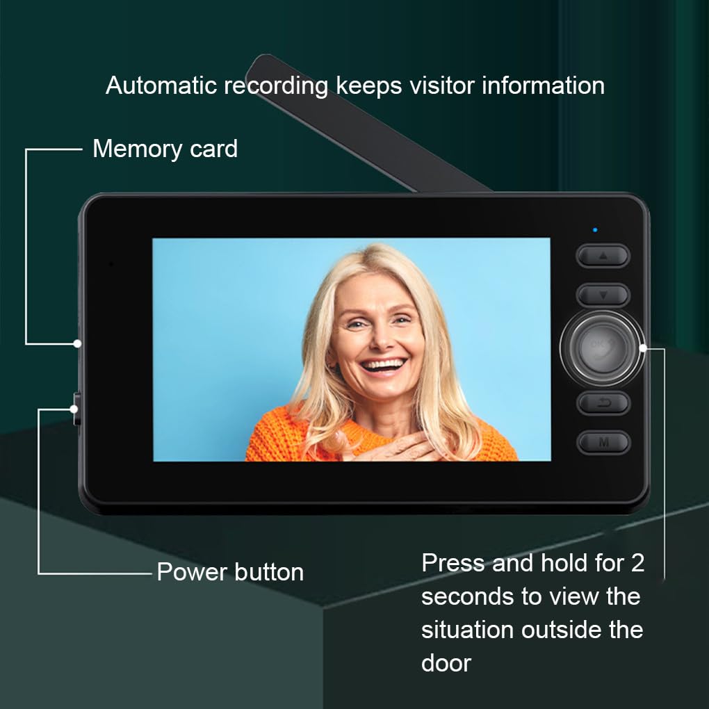 Timbre inalámbrico con cámara Que Ofrece visión Nocturna infrarroja, grabación de Video y función de intercomunicador de Voz bidireccional. Timbre inalámbrico con