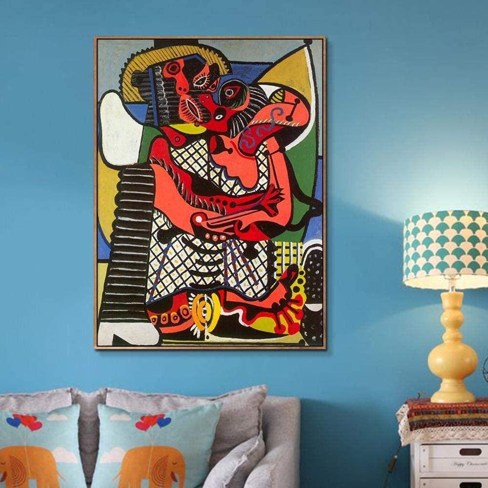 Amazon｜ピカソ絵画カラフル要約ライン絵画ピカソキャンバス