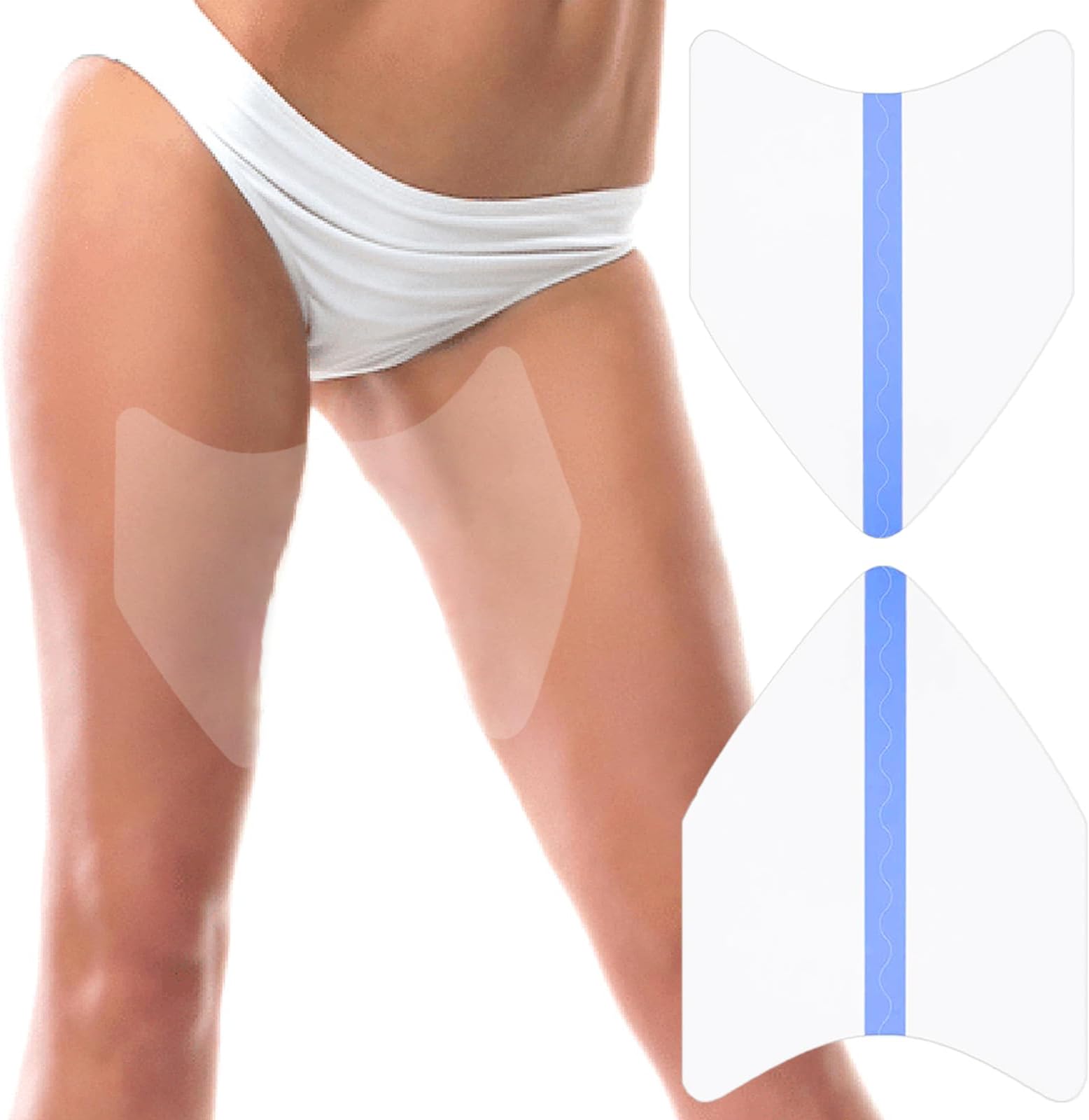 Thigh Inner Anti Chafing Sticker,Thighs Prevention Anti Friction Pad,Invisible Thigh Tapes Chafe,Transparent Protection Skin Patches-10PCS