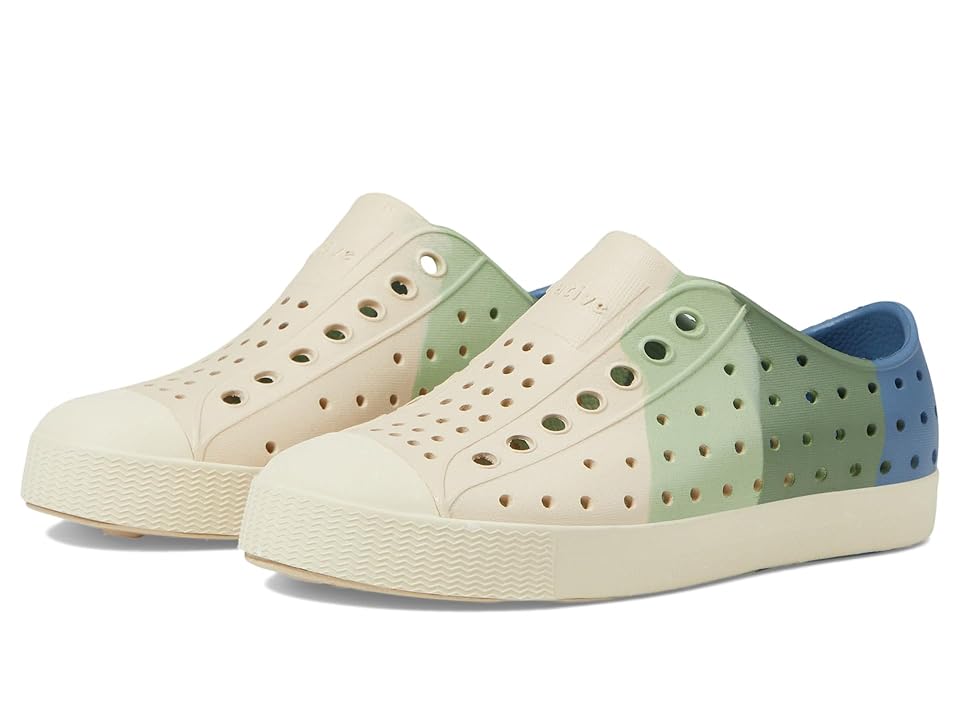 Native Shoes Kids Jefferson Bloom Marble (Little Kid/Big Kid) (Fig Loch Marble/Bone White) Kid's Shoes INTERNATIONAL SHIPPING