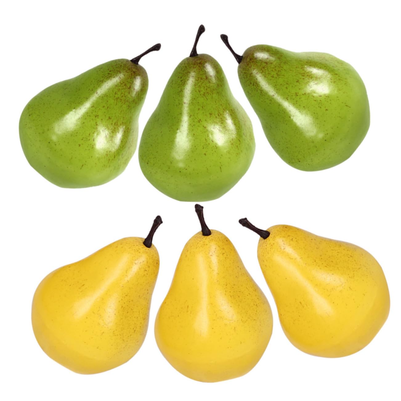 Ciieeo Fake Pears 6pcs Artificial Pear Artificial Fruit Replica Fruit Decorative Faux Fruit Decorative Fruit Props Fruit Photo Props Artificial Yellow Pears Foam Household Small Pear