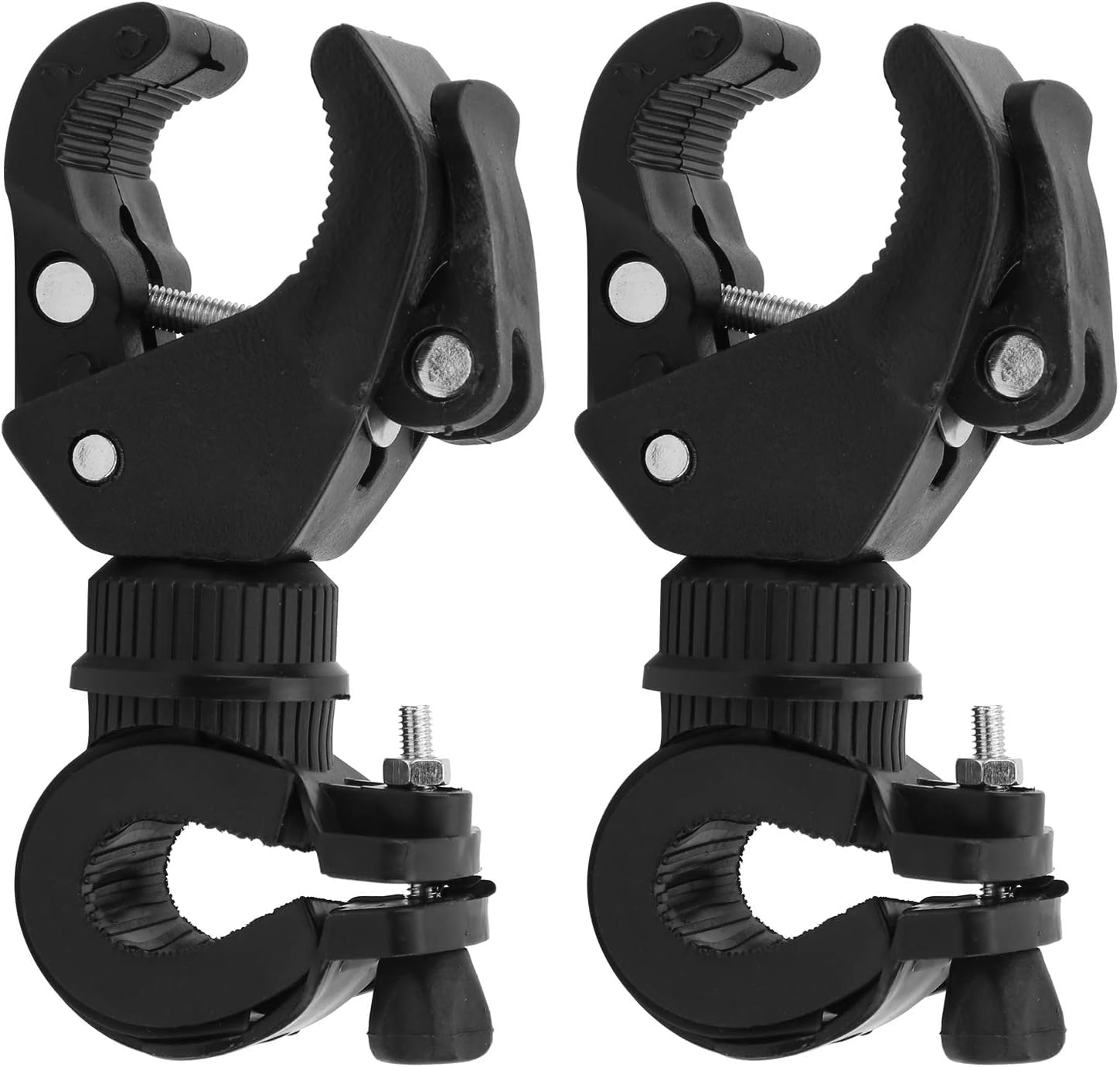LandHope 2 Pack Bike Flashlight Holder, Universal Flashlight Mount Holder 360º Rotation, Mount Bicycle Mounting Bracket Flashlight Holder Torch Clip for Cycling, Riding