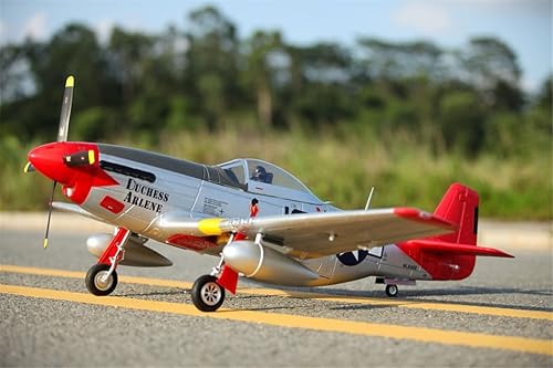 Miniatura 8 de FMS P-51 Mustang Red Tail RC Airplane 6CH 1700mm 669 Envergadura con solapas LED retráctiles PNP Warbird