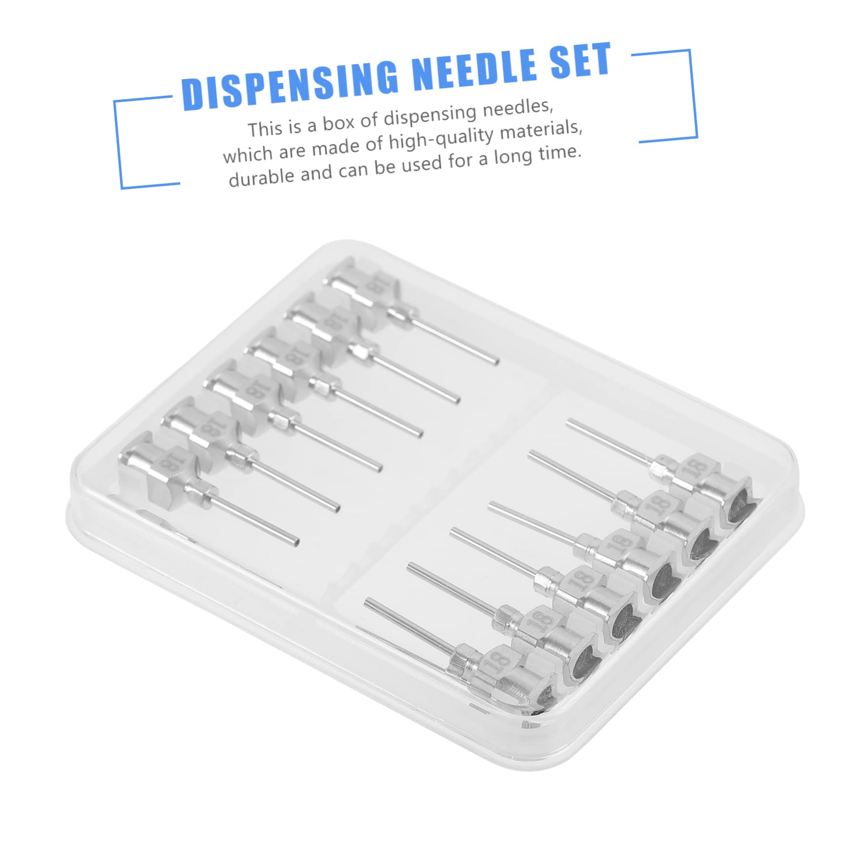 KICHOUSE Set of 12 Stainless Needles Dispensing Needles Luer Slip Strong Unbending for Accurate Dispensing