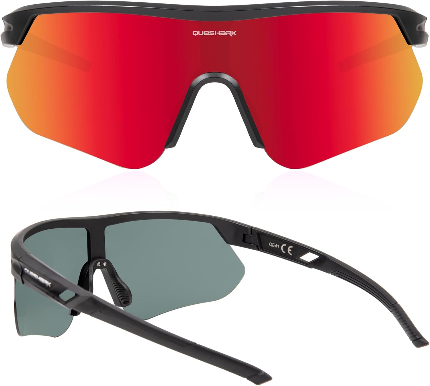 Queshark Cycling Glasses, Running Glasses for Women Men, UV400 Protection, Sports Sunglasses for Cycling Running Baseball - Image 2