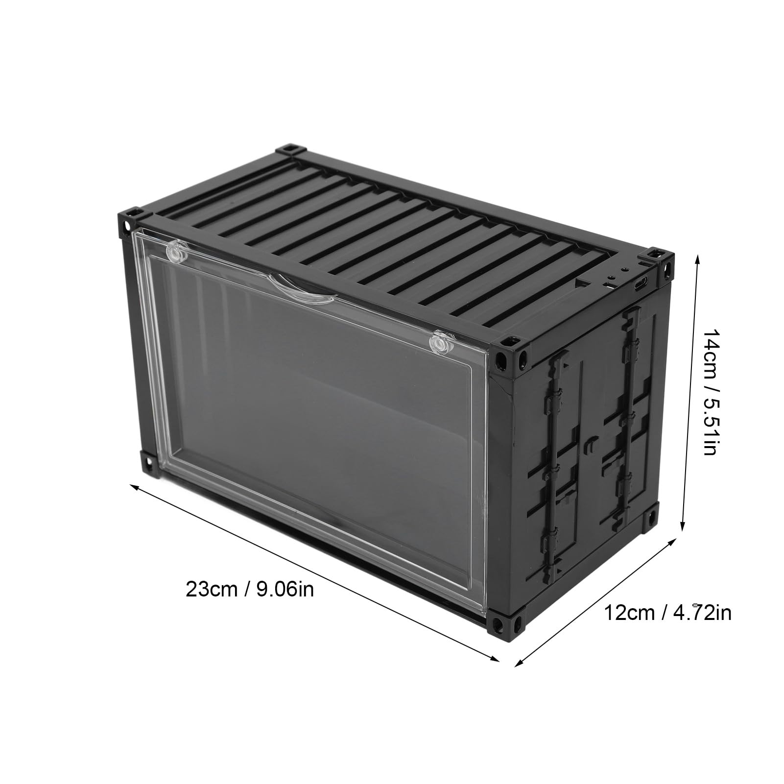 Vitrine lumineuse LED pour figurines miniatures - Anti-poussière - Noir