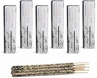 Vista 12 de Tulasi Nag Champa - Varitas de incienso surtidas/paquete variado – 180 varillas enrolladas a mano, 12 aromas naturales Sándalo, lavanda, vainilla
