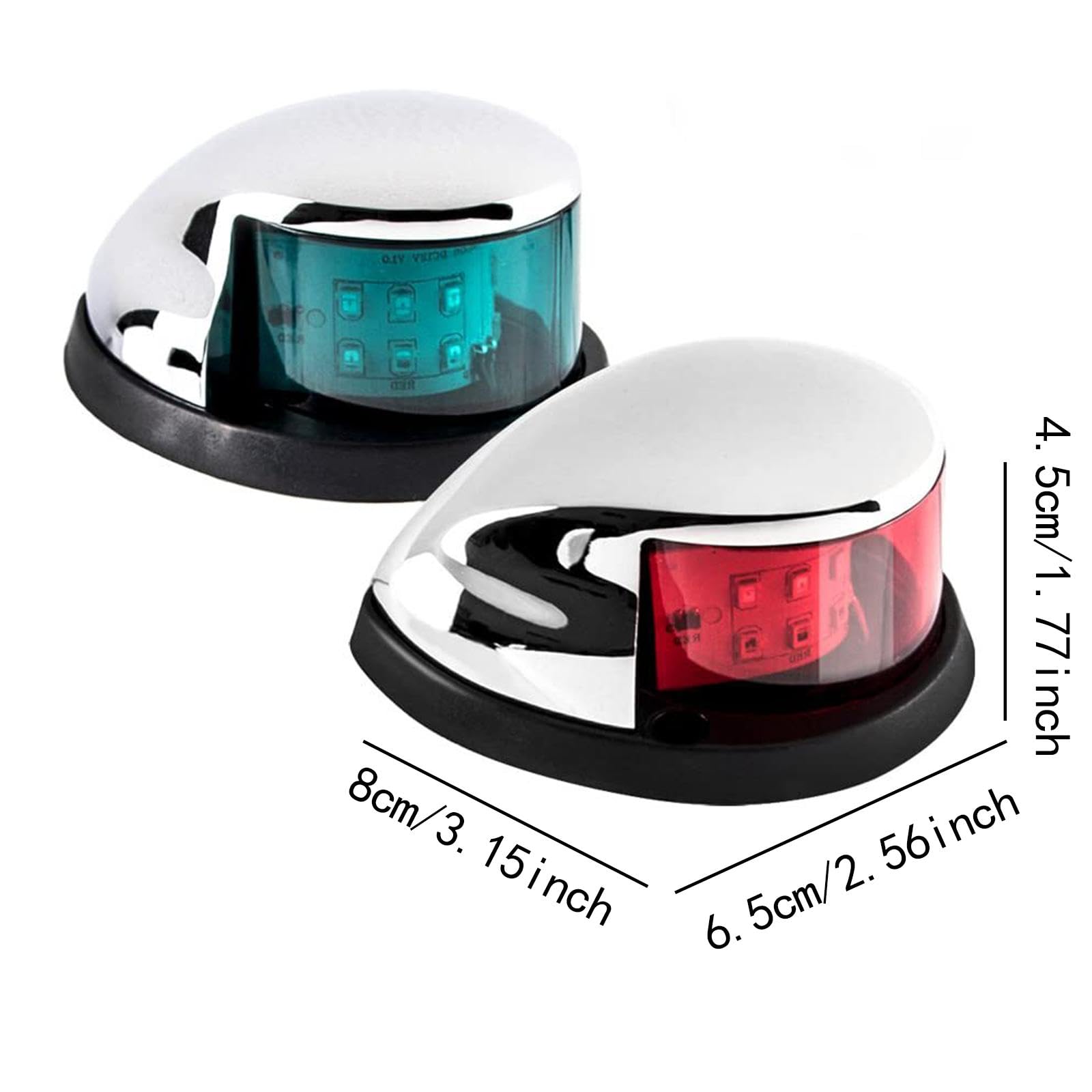 2 Pièces Feux de Navigation pour Bateau Feu de Mouillage Lampe D'Avertissement et Lumière de Signalisation avec Technologie Del Adapté pour La Sécuri