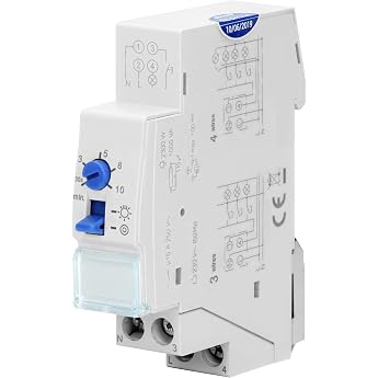 Miratic Staircase Automatic 230 V Staircase Timer Switch DIN Rail Installable Staircase Automatic DIN Rail 3 or 4-Wire Instal
