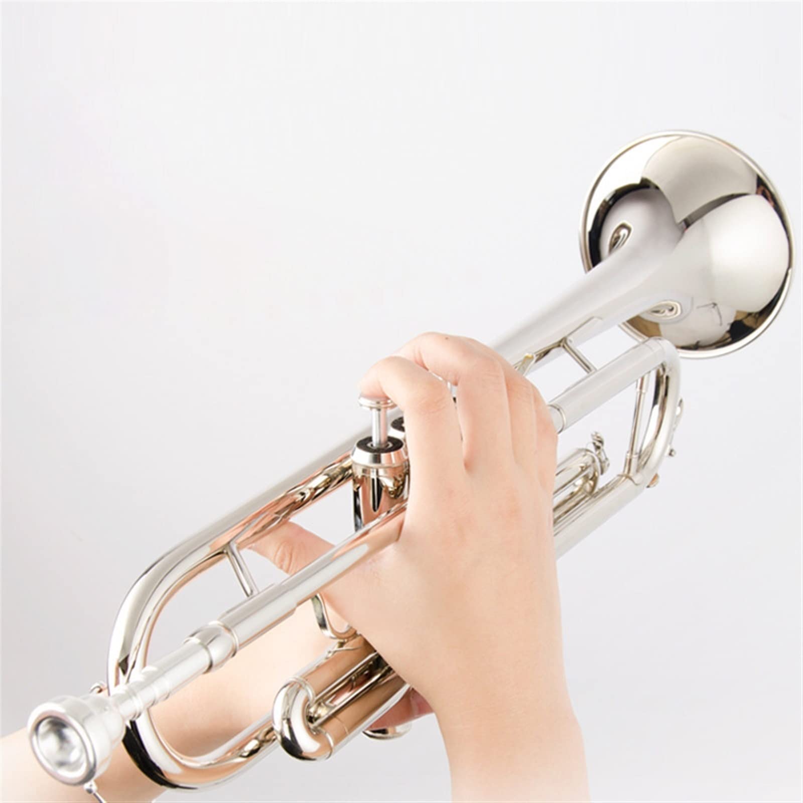początkujących trąbka Profesjonalny Instrument Dęty Dęty Standardowy Instrument Trąbkowy B-płaski Posrebrzany Trąbka Profesjonalna Gra Trąbka