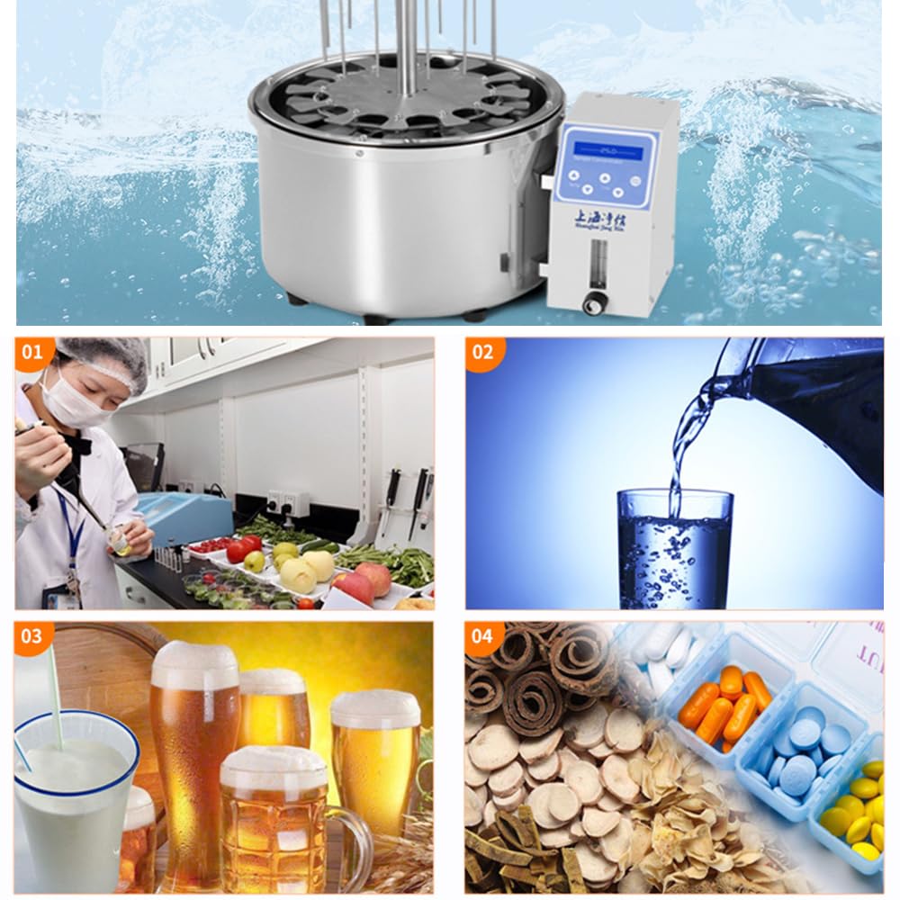 Instrumento de soplado de nitrógeno de baño de Agua Circular de 12 Orificios, Instrumento de Purga de nitrógeno, Dispositivo de concentración de Muestra de nitrógeno