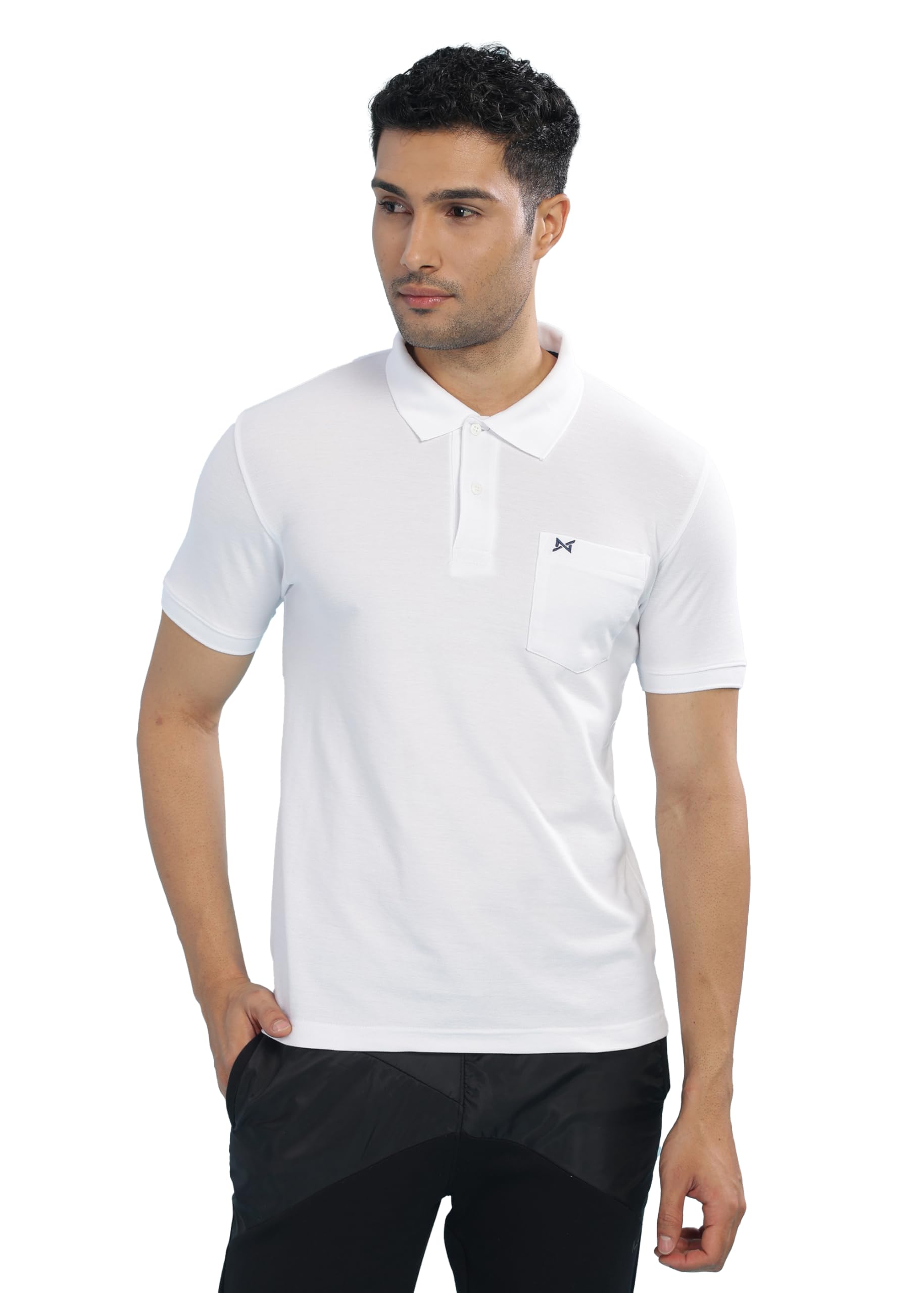 メンズウェア TFW49 SIDE MESH COLLARLESS POLO size XL Buy Force NXT White Polo Neck T-Shirt for Men Pack of 1| Regular