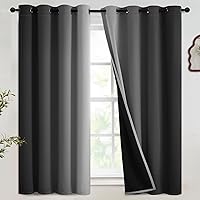 Vista 125 de SimpleHome Ombre Room Darkening Curtains 96 inches Length for Bedroom,Grommet Gradient Light Blocking Beige Gradient Window Curtains for Living