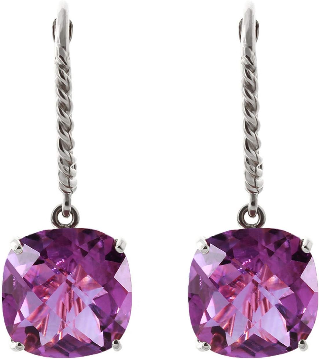 Galaxy Gold GG 14k Solid Gold Leverback Earrings with Natural Amethysts