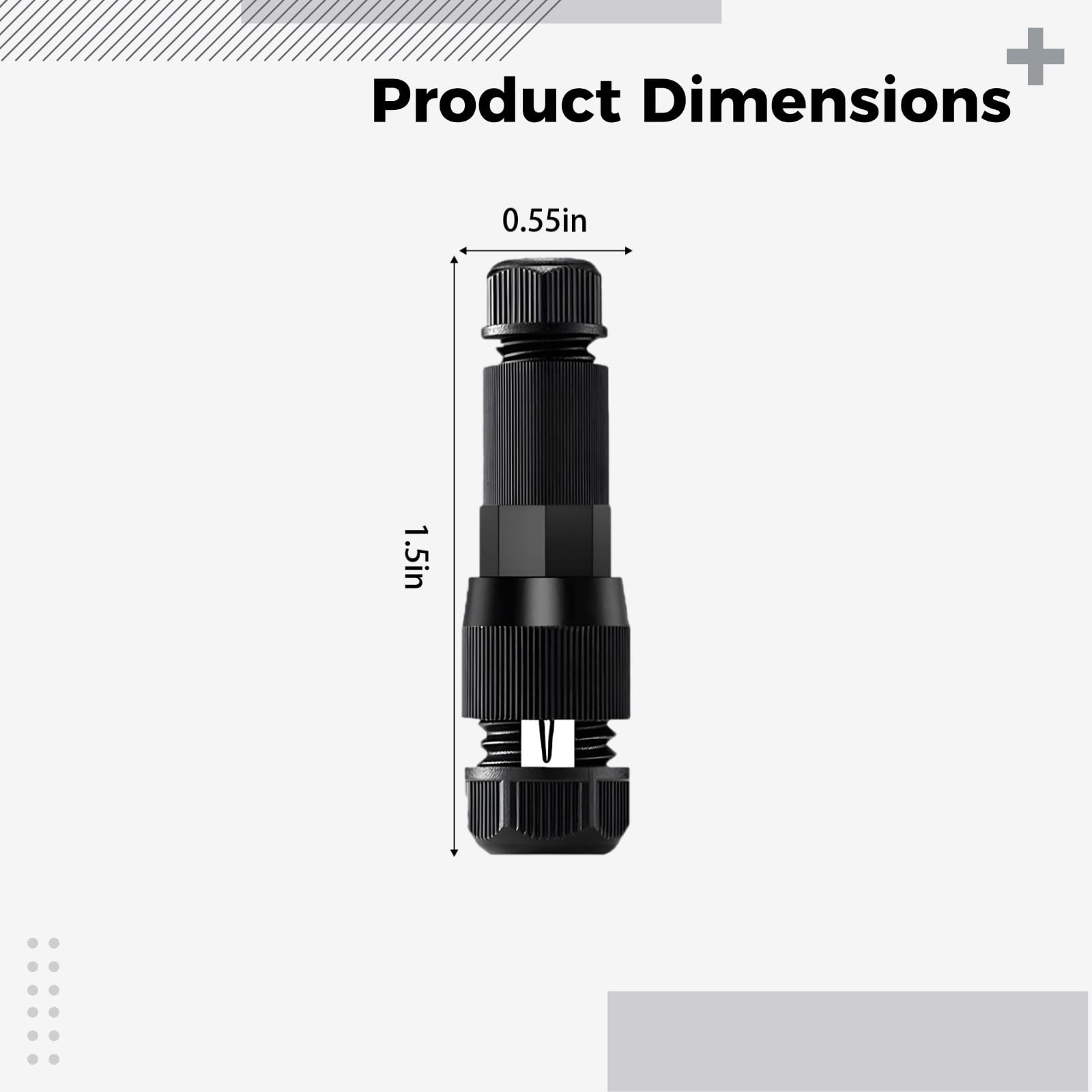 Lot de 48 connecteurs de fil à torsion rapide, design sans bande, connexions percées et torsadées pour éclairage paysager basse tension, 38 x 14 mm