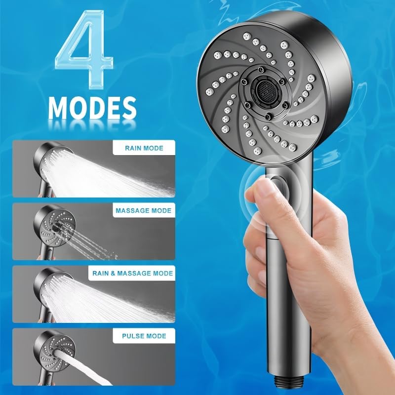 Miniatura 3 de Luxsego Cabezal de ducha filtrado con mano que reduce la picazón en la piel y el cabello seco, cabezal de ducha de alta presión con 3 filtros de